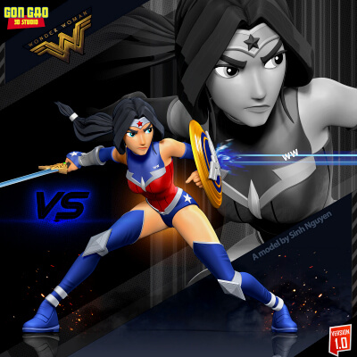 Wonder Renders Wonder Woman - 3D Model by Sinh Nguyen
