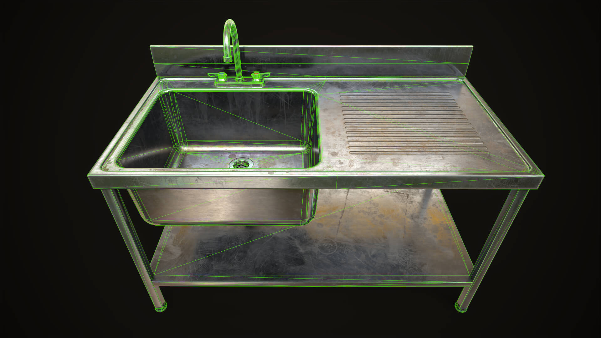 Metal Industrial Sink - 3D Model by siup