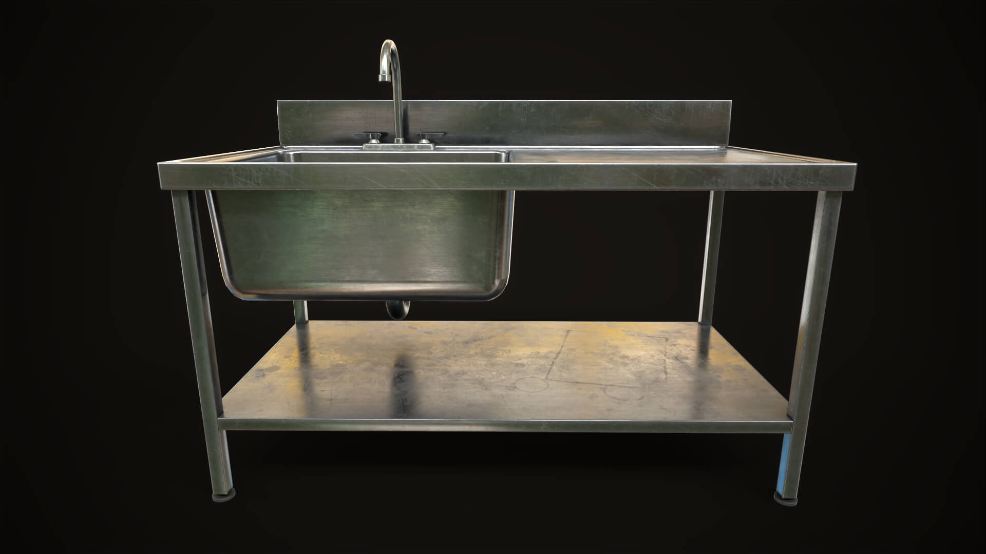 Metal Industrial Sink - 3D Model by siup