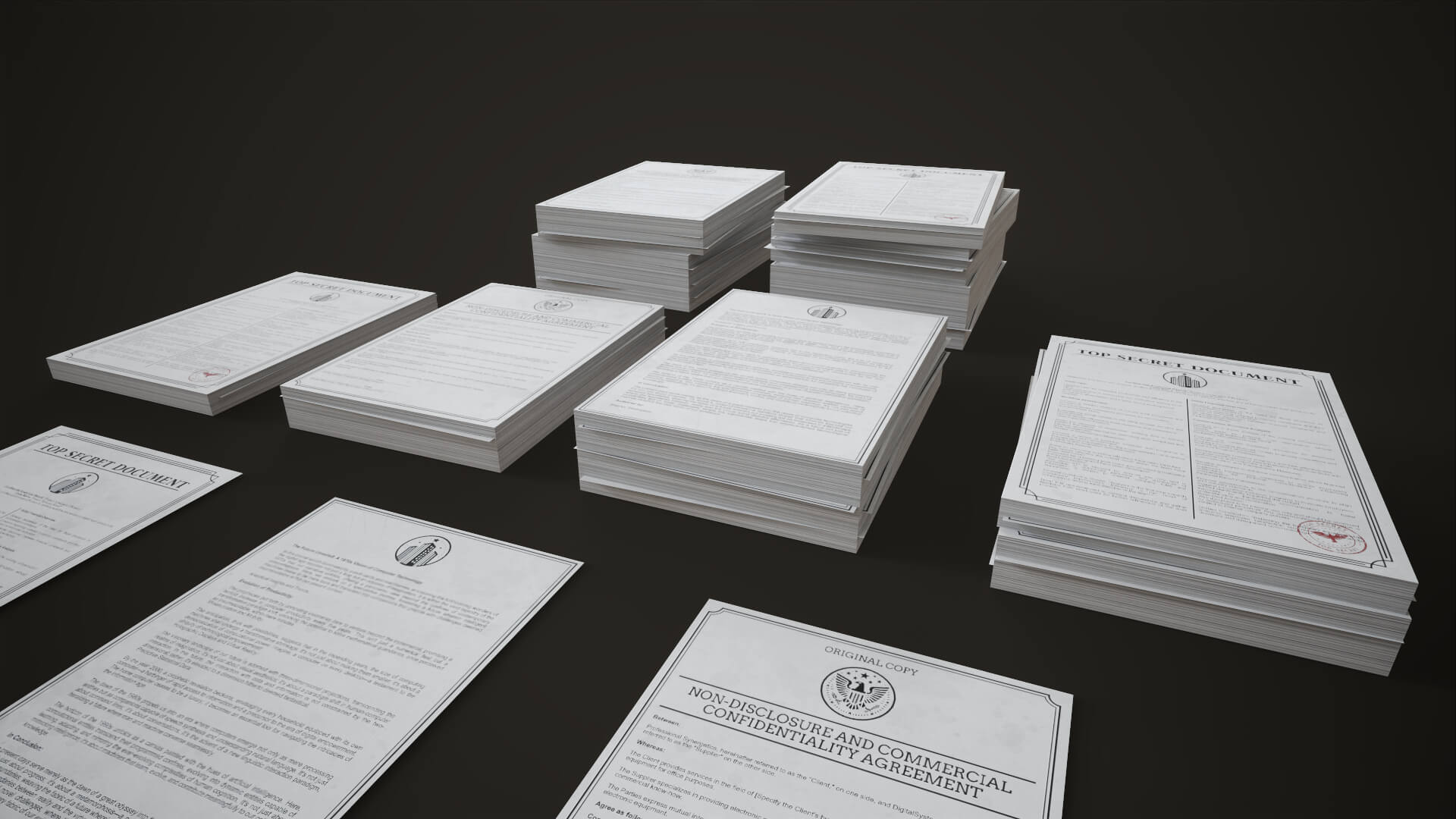 Office Assets Set - 3D Model by siup