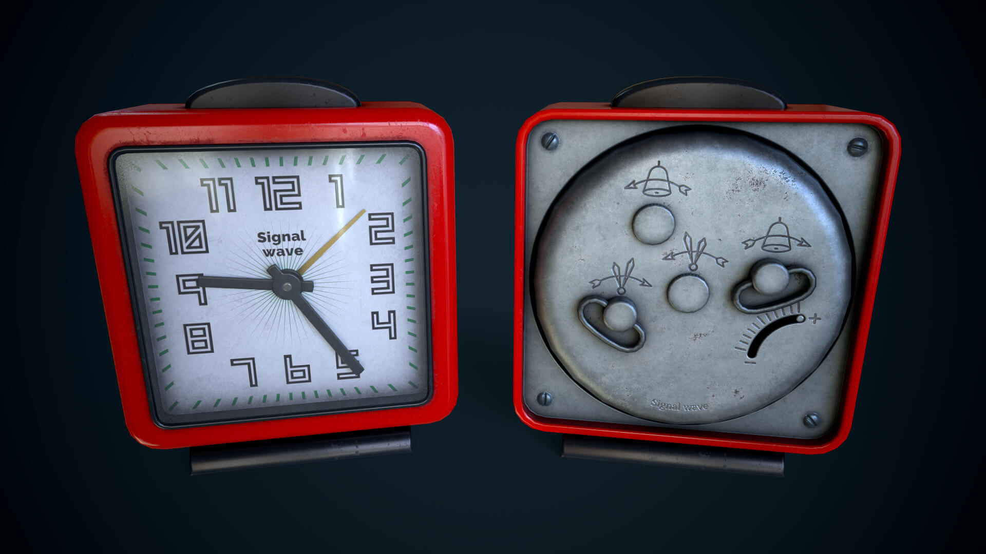 Retro Alarm Clock - 3D Model by siup