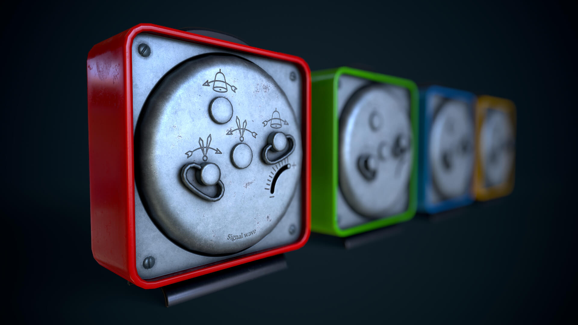 Retro Alarm Clock - 3D Model by siup