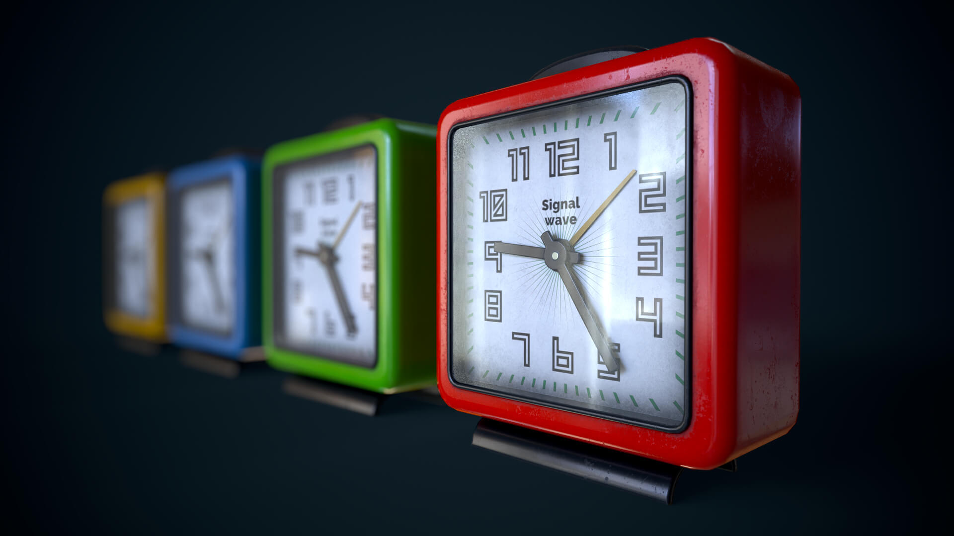 Retro Alarm Clock - 3D Model by siup