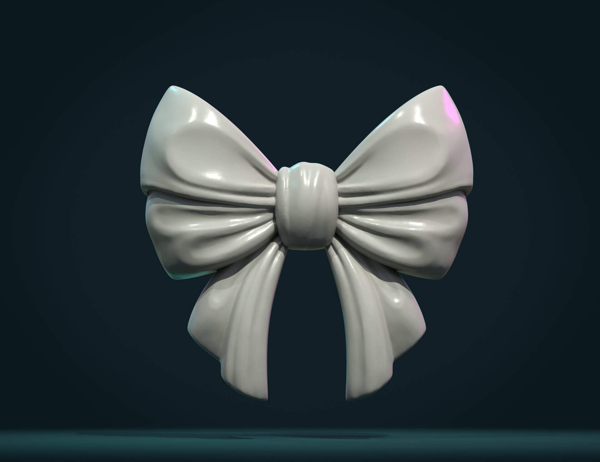 Bow Ribbon Relief 3D Print Model by Skazok