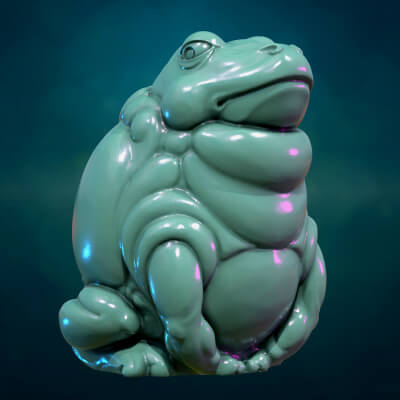 Fat Toad Frog - 3D Model by Skazok