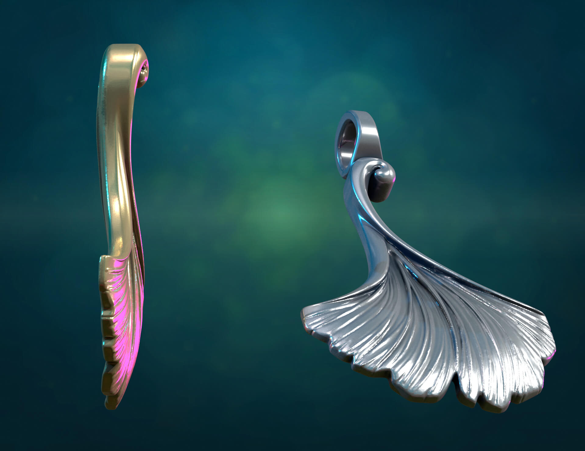 Ginkgo Leaf Printable - 3D Print Model by Skazok