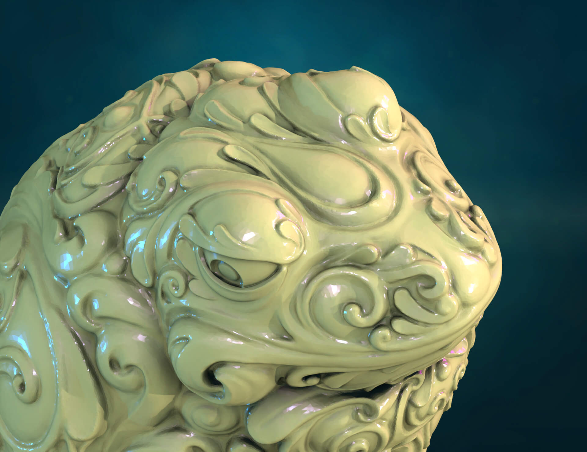 Ornate Toad Frog - 3D Print Model by Skazok