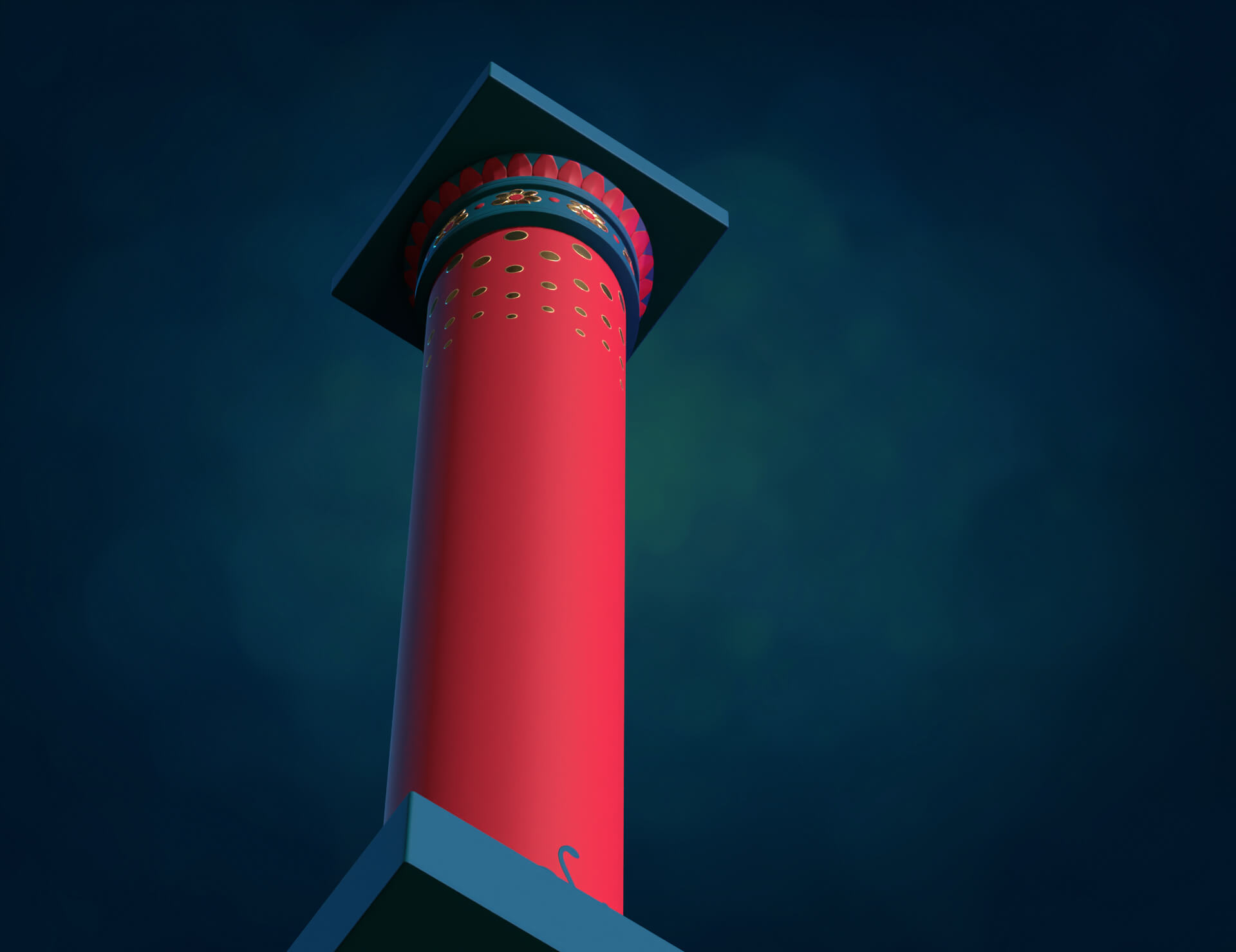 Textured Column Pillar Column Textured - 3D Model by Skazok