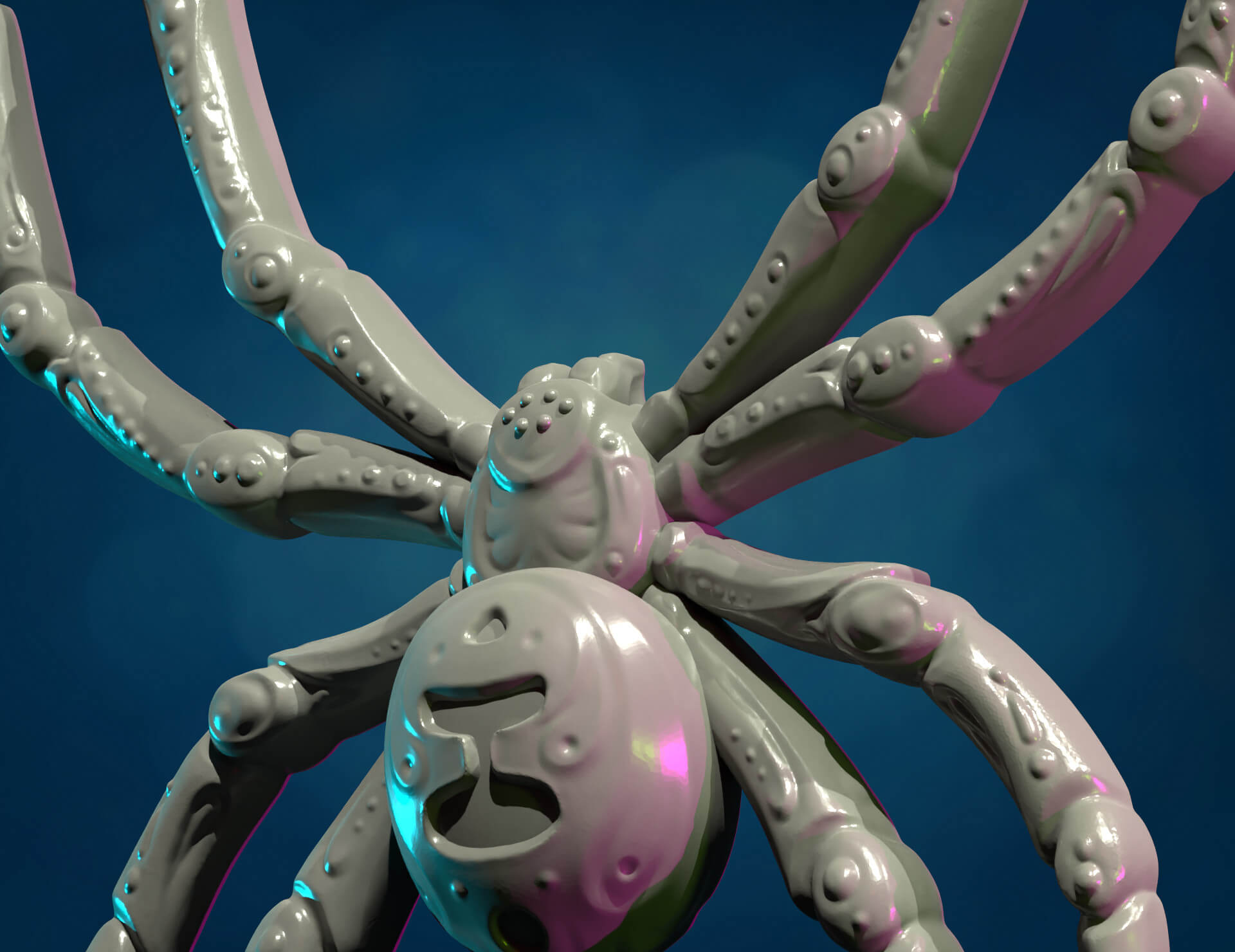 Spider print ready - 3D Model by Skazok