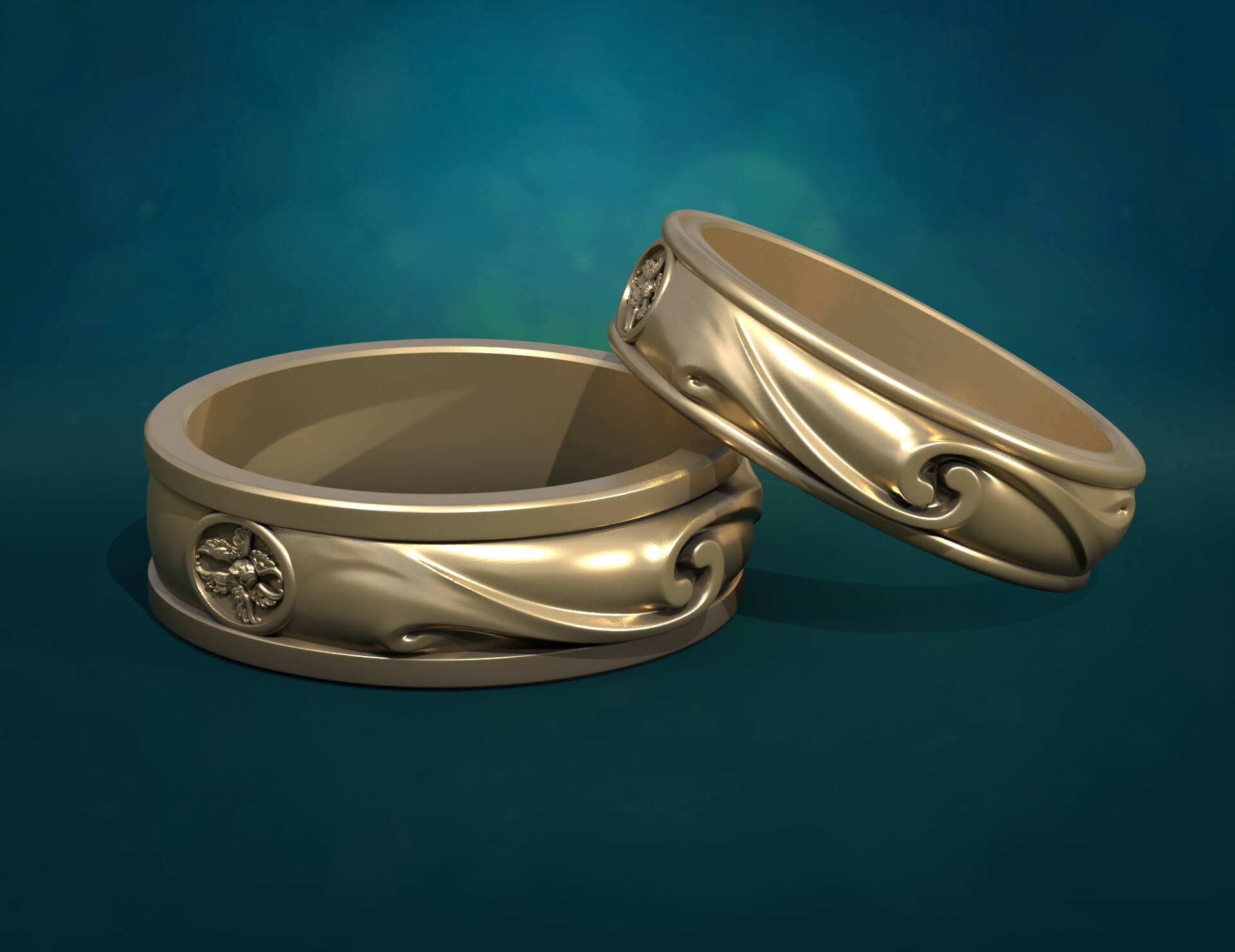Wedding Rings - 3D Model by Skazok