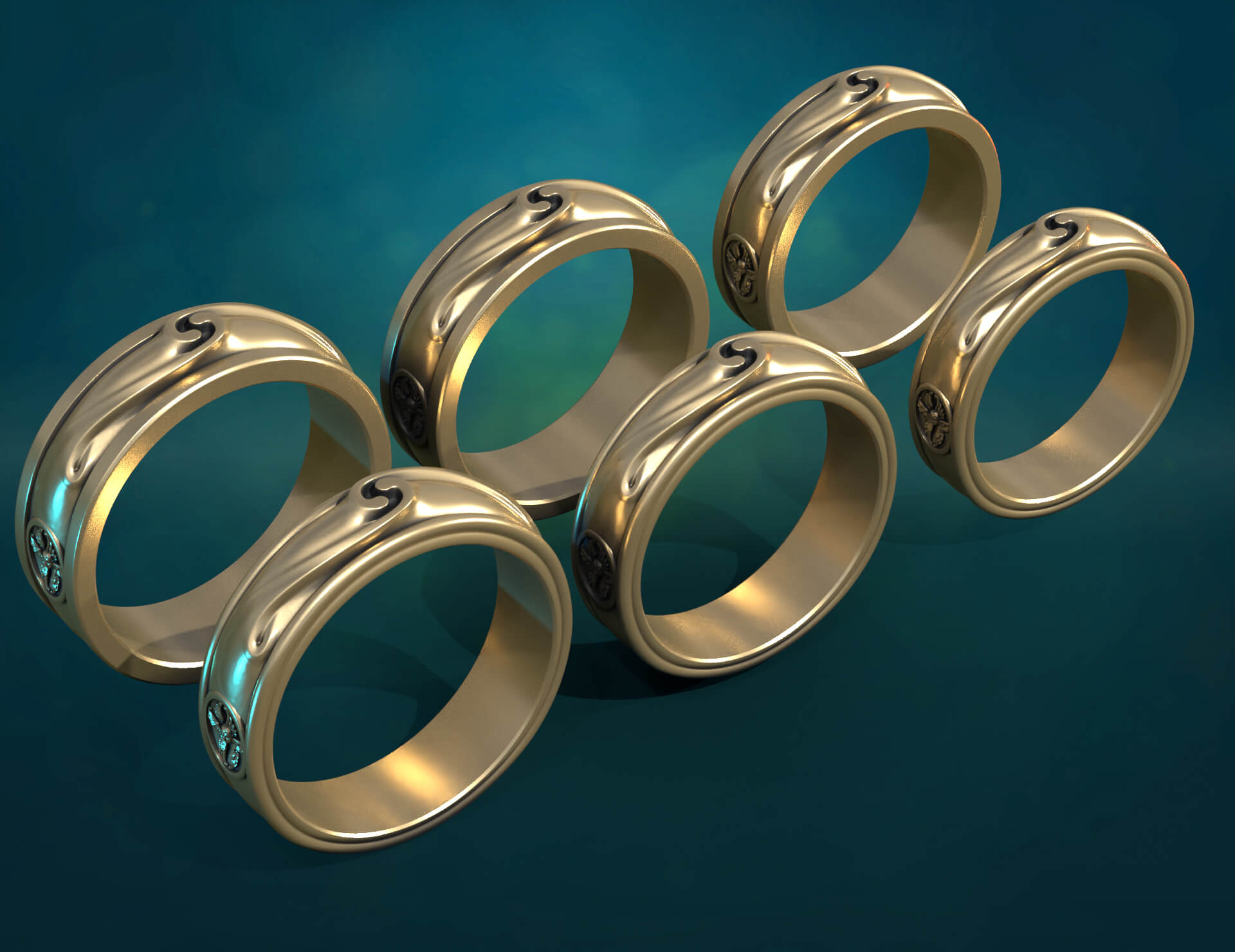 Wedding Rings - 3D Model by Skazok