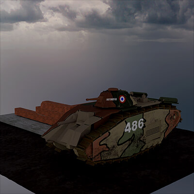 Char B1 Bis WW2 French Tank