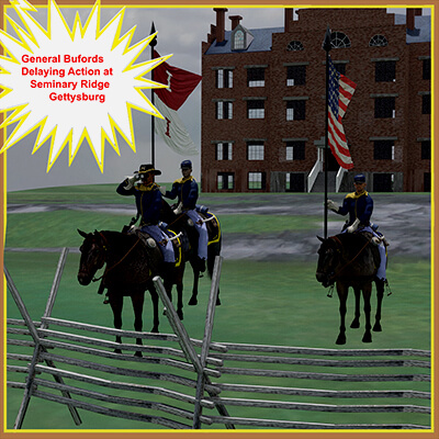 General Bufords Delaying Action Seminary Ridge Gettysburg