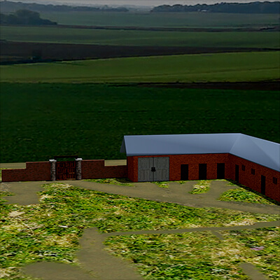 Hougoumont Farm North Gate and Stable