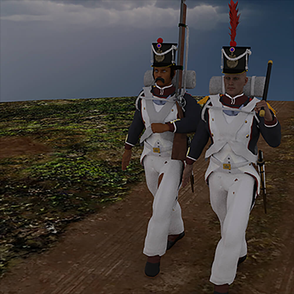 Napoleonic French Line Infantry Uniform for Genesis 8 Male Daz