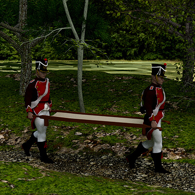 Napoleonic French Medical Corp Stretcher Bearers