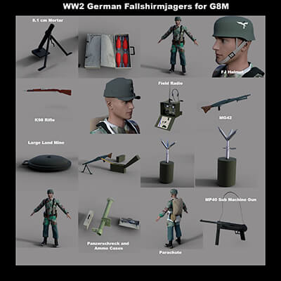 WW2 German Fallschirmj&aumlgers for Genesis 8 Male