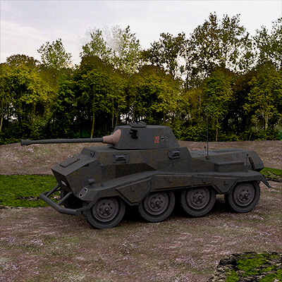 WW2 German Puma Armored Car