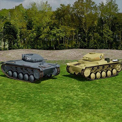 WW2 German Tank Panzer Kampfwagen 2