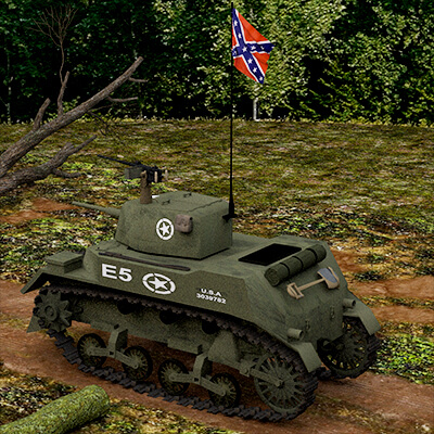 WWII US Tank M5 Stuart