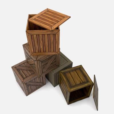 Boxes with 2D Textures 5 Types