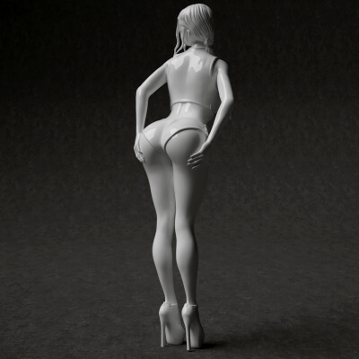 Sexy Woman Clothed 3D Model Printable 2