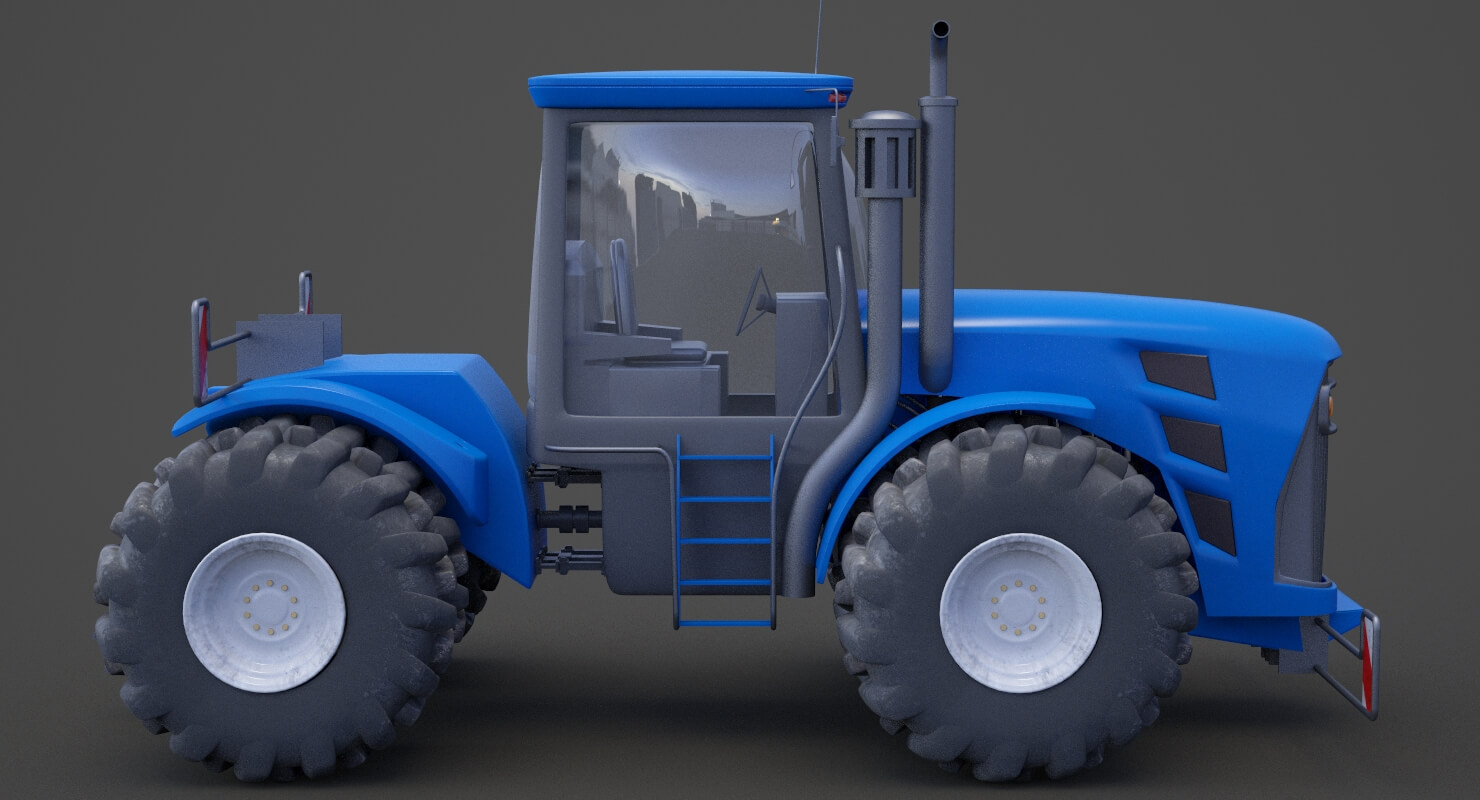 4 Wheel Drive Tractor 01 - 3D Model by sky3dstudios69