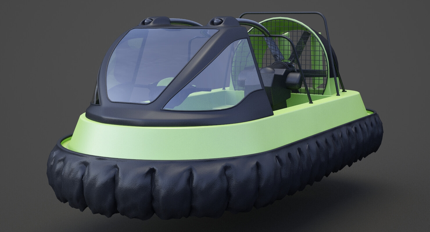 Hovercraft 001 3D Model by sky3dstudios69