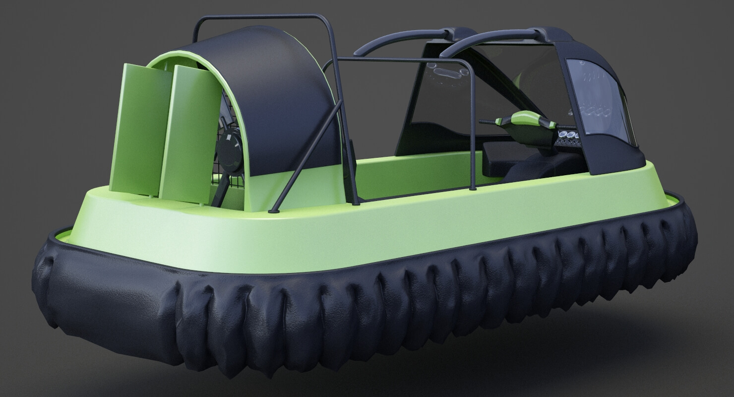 Hovercraft 001 3D Model by sky3dstudios69