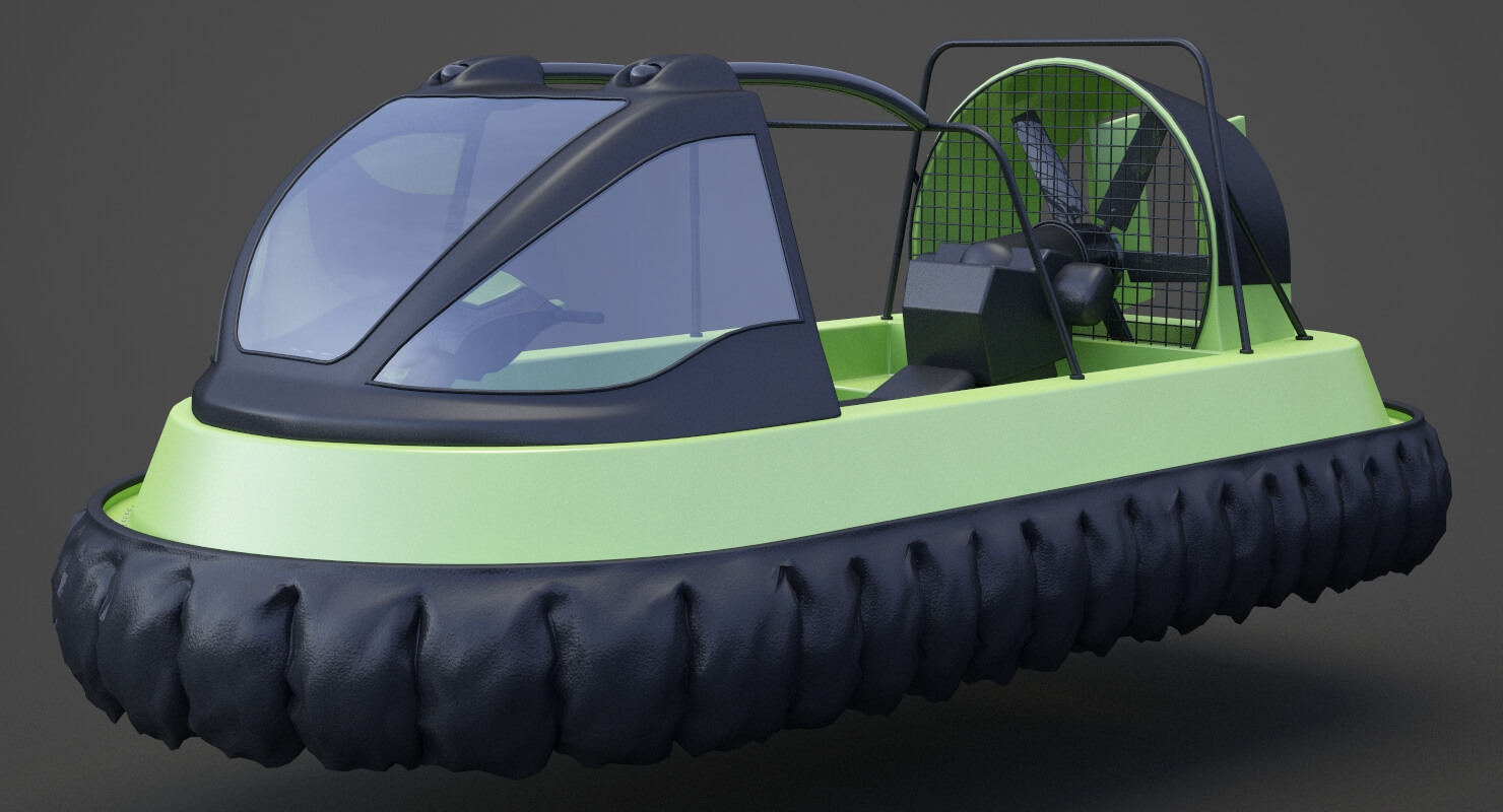 Hovercraft 001 3D Model by sky3dstudios69