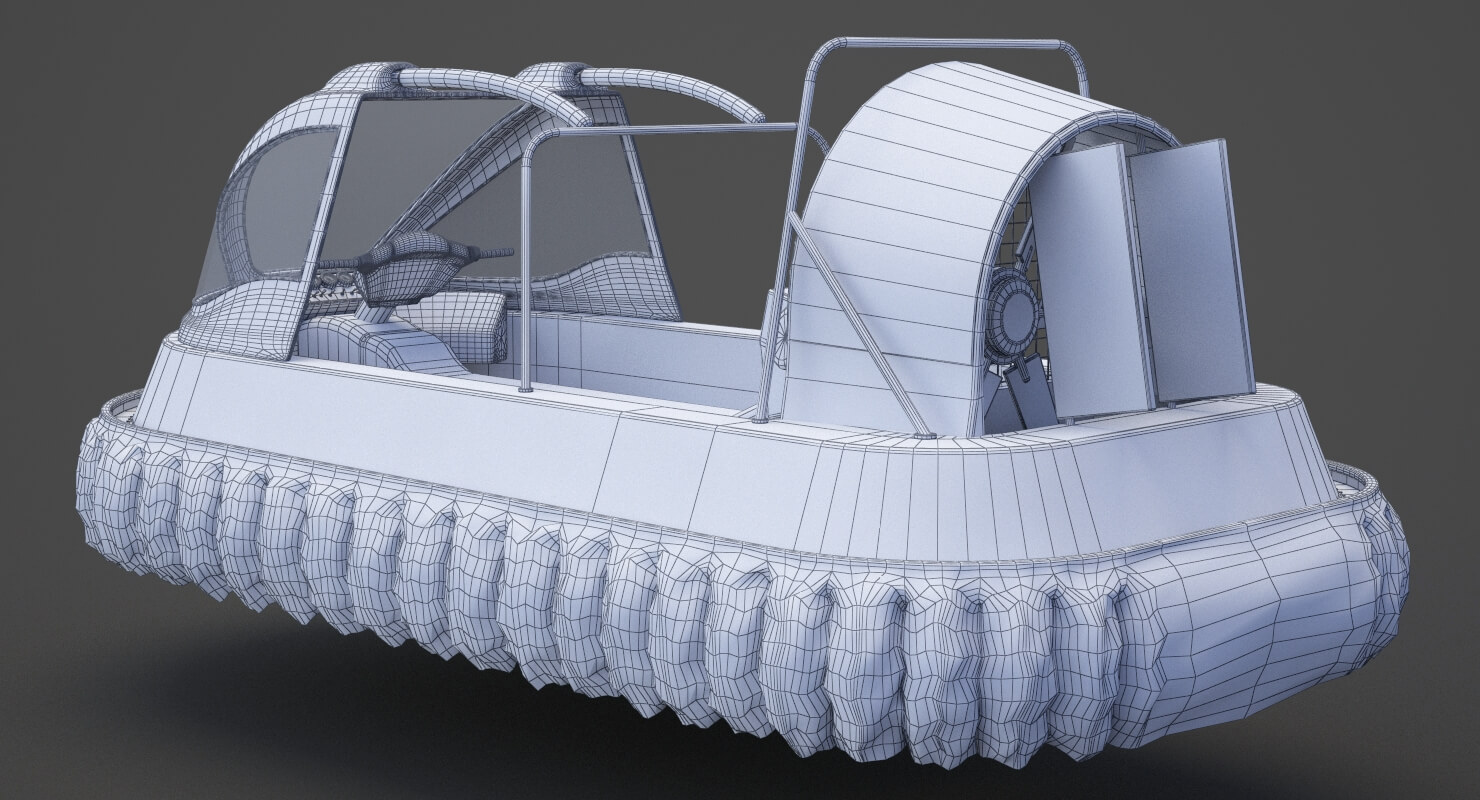 Hovercraft 001 3D Model by sky3dstudios69