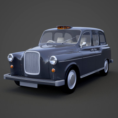 Old Taxi 001 - 3D Model by sky3dstudios69