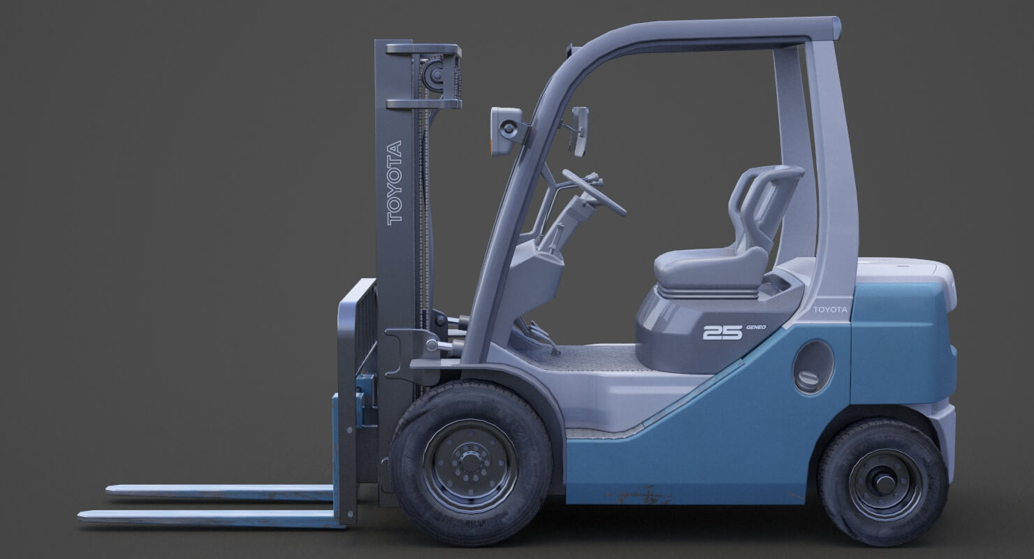 Toyota Geneo 25 Forklift - 3D Model by sky3dstudios69