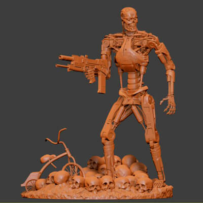 Erminator T-800 Endoskeleton Rekvizit T2 V3 High Detal