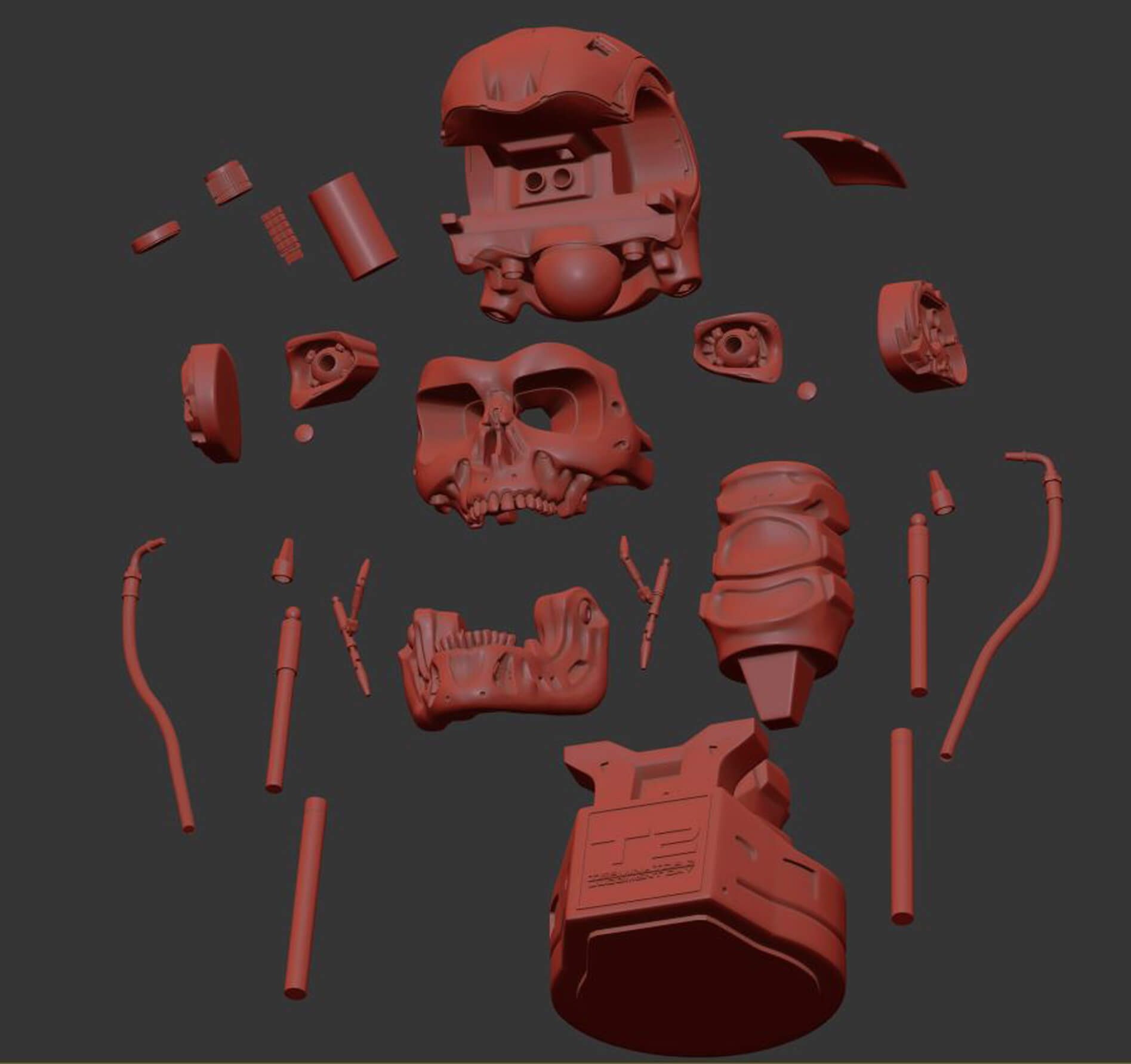 Terminator Head With LED Lights In Eyes. By SKSVideoguy | Download Free STL Model - Foto 3