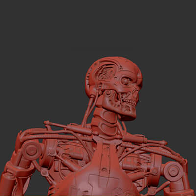 Terminator T-800 Endoskeleton Rekvizit T1 V2 High Detal