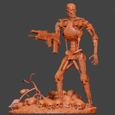 Terminator T-800 Endoskeleton Rekvizit T2 V3