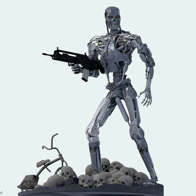 Terminator T-800 Endo Salvation Diorama T2 Improved Version