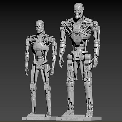 Terminator T-800 T-600 Endoskeleton Pose 1 Collection