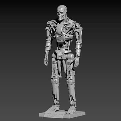 Terminator T600 Salvation Endoskeleton Pose 1
