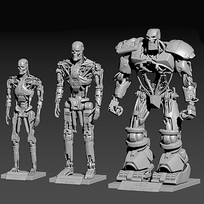 Terminator T-800 T-600 ABC - Warrior Pose 1 Collection