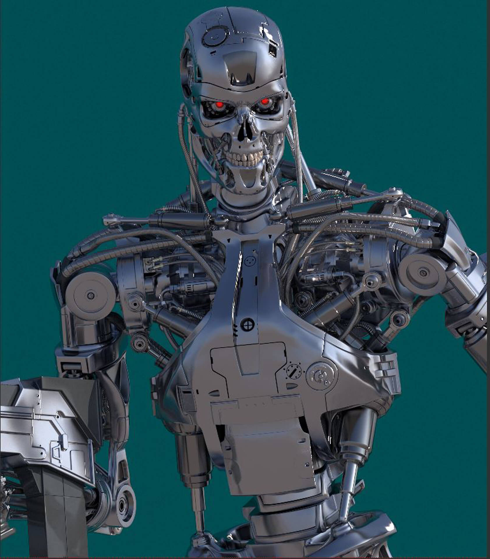 Terminator T800 Salvation Endoskeleton - 3D Model by SKYNET-2029