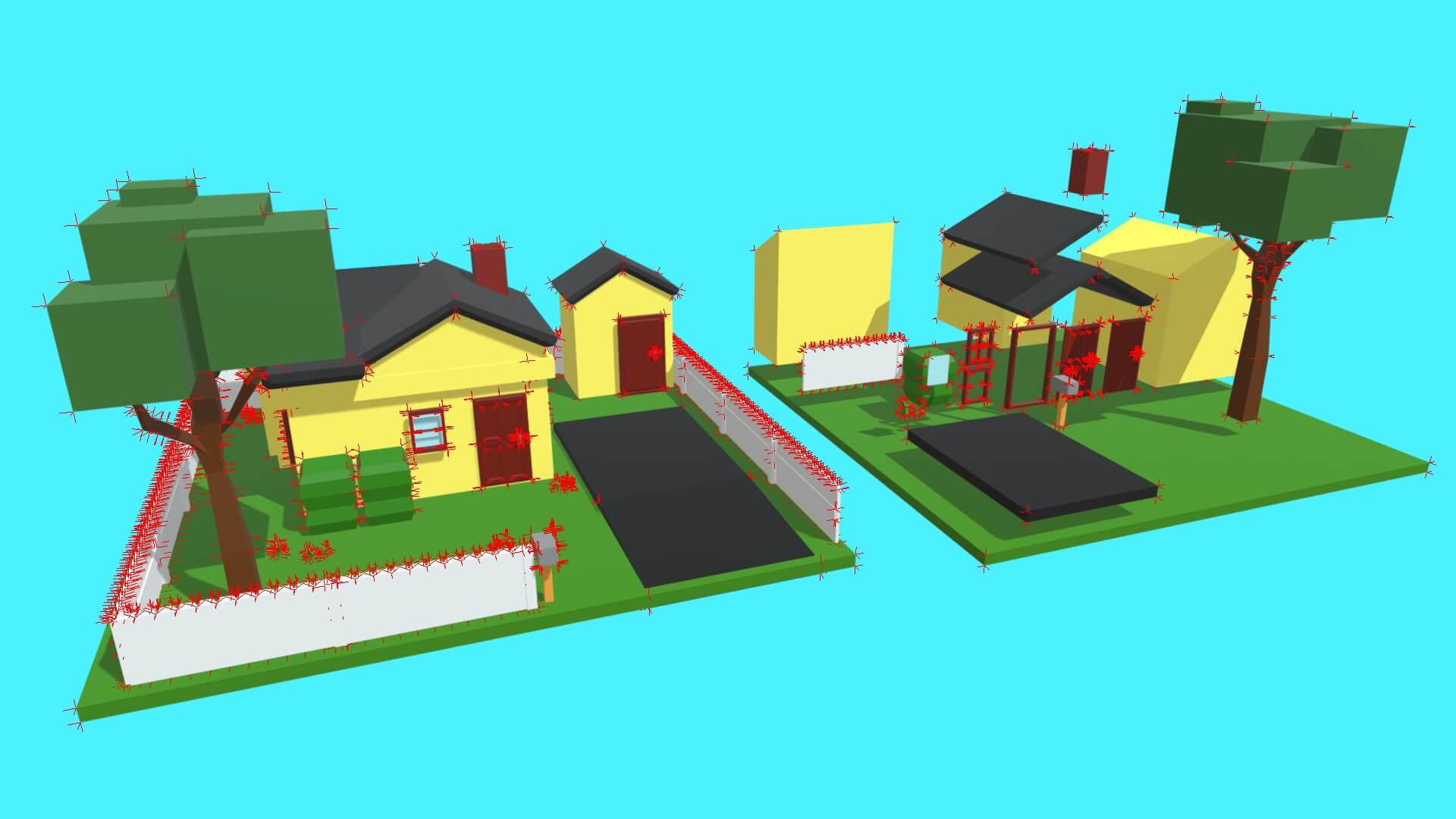 Simple House Set - 3D Model by SkywolfGameStudios