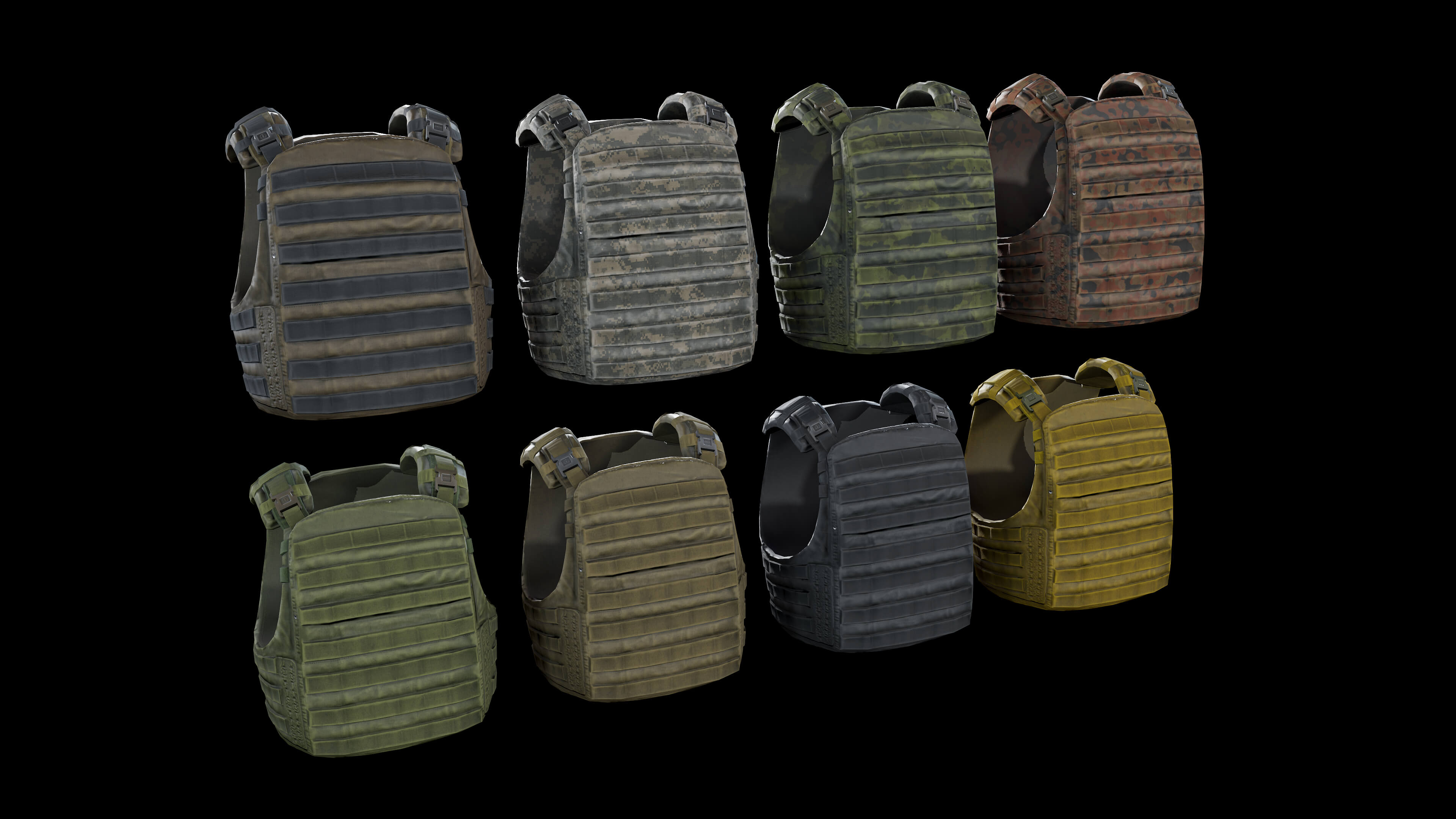 Flak vest military 3D Model by Slayver