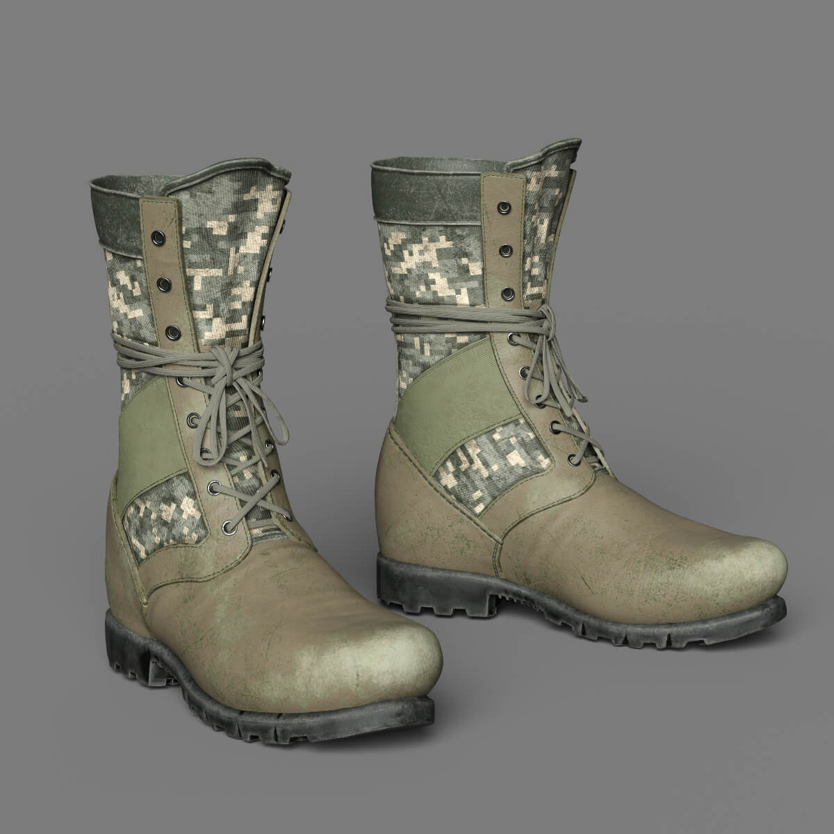 Ultimate Army Shoes Genesis 9 G8 G8.1 and Bonus Material Daz Content by Slide3D
