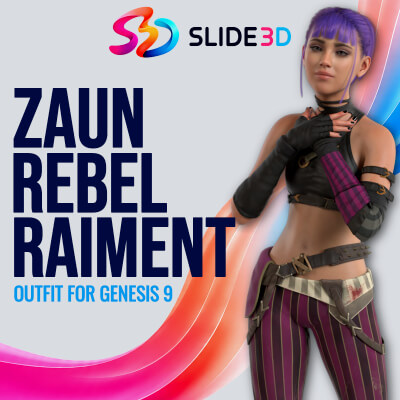 Slide3D Zauns Rebel Raiment Outfit G9