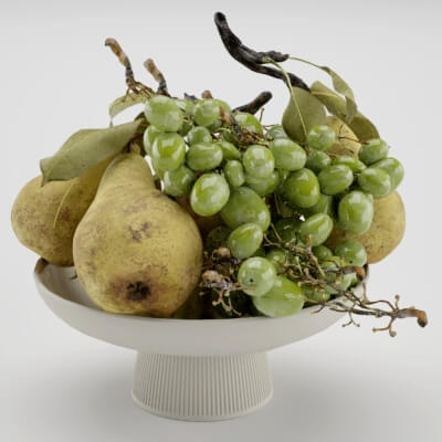 Bowl of Pearls and Grapes