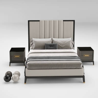 High End Art Deco Style Bed