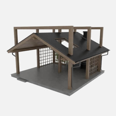 Large Gazebo with Barbecue