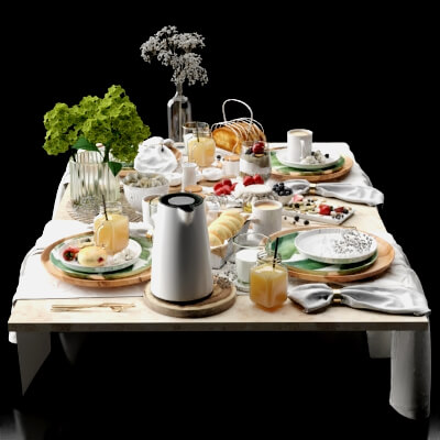 Modern Tableware Food Combination 19 by Smart3DModels